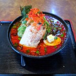 Ramen Senka Nihonmatsu Ten - ねぎモッコリとんこつ、大辛