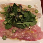 OSTERIA emme - カルパッチョソース美味しいし刺身も肉厚で美味しい