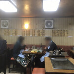 ふくい - 店内。メニュー。