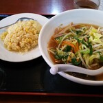 Saikai Rou - 定食 野菜ラーメン+半チャーハン