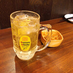 Gindako Highball Yokochou Higashiginza Ten - ハイボール418円　お通し220円きんぴらごぼう