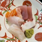 Aburi Izakaya Unocchi - ランチ　季節のお刺身盛り合わせ