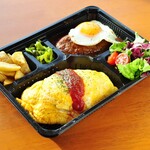 Egg’s country - 地鶏卵のオムライス ＆ 黒毛和牛のハンバーグ　1780円【テイクアウトメニュー】