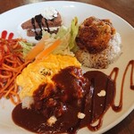 キッチンカフェ めだちやさん - よくばりランチ(ナポリタン) 1,100円(税込)