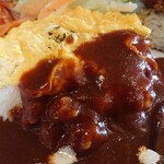 キッチンカフェ めだちやさん - よくばりランチ 1,100円(税込)、オムデミ