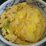 どんこの里いぬかい - 海老とじ丼のアップ（単体は５００円）