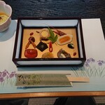 Japanese cuisine  Gion Hirata - 前菜　ふかひれも入ってた