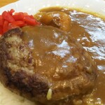 Curry & Hamburger Steak Yamato - ハンバーグも、けっこうボリュームあります