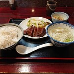 つゆ下 梅の花 - 【2020.6.16(火)】牛たん定食(塩)[松]1,375円