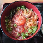 汐風 - 京都府舞鶴産　農紅卵のまぐろユッケ丼