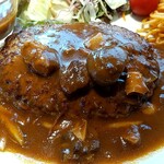 マーキーズコーヒー - きのこカレーソースハンバーグ