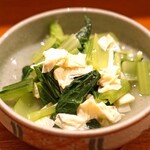 Soba Roujina - おひたし　　生湯葉 と 青菜