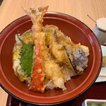 三宝庵 家族亭別庵 - 季節の天丼(上から)