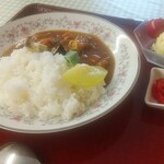 Ohenro no Eki Kokubu - 日替わり定食（チキンカレーライス・ごはん大）