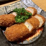 Miyazaki Jidori Sumibiyaki Kuruma Shibuya Minamiguchi Ten - 鶏とチーズの大葉巻き