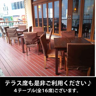 [Terrace] Enjoy the meat in a spacious seating area♪