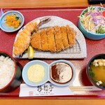 豚福亭 - 海老フライ&ロースかつ定食