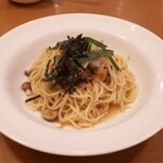 ポポラマーマ - ホタテとしめじのみぞれポン酢醤油パスタ