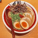 ラーメン 暖暮 - 「半熟煮卵ラーメン」＋「きくらげ」