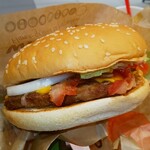 バーガーキング - ベーコンチーズワッパーセットのベーコンチーズワッパーバーガー(R2.8.18撮影)