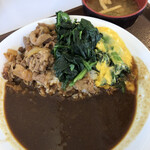 Sukiya Sapporo Yamahana Ten - 横濱カレーほうれん草・みそ汁追加 980円