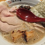 ほんな骨 -  2020年8月　博多豚骨ラーメン+トッピングチャーシュー　710+280円