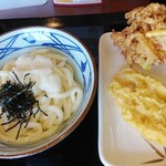 Marugame Seimen Toyama Gofuku Ten - おろし醤油うどん並＆れんこん天＆小えびかき揚げミニ