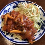 食事処 ヒデ - この日のカルビランチの一品料理はスパゲッティでした。