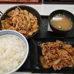 吉野家 - 牛皿・豚生姜焼き定食