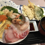 Sushi Kaisen-don no Makihara Mozo Wander City Ten - 海鮮丼+天ぷらセット　¥1155(税込)