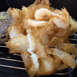 Tokusei Tempura Shichifuku Toyama Inter Ten - 白エビのかき揚げ