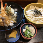 Udon Chaya Yuubian - 天丼セットざる