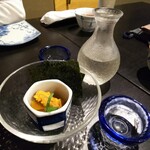 Kyoto Fushimi Gura Pontocho Minami An - 雲丹の西京漬けと日本酒