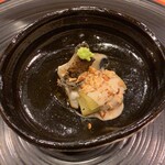 Minamiyama Kissen - 胡麻豆腐、三河湾の鮑、焼き茄子 胡麻ダレソース