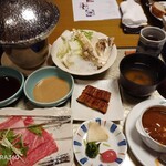 富士レークホテル - 夕食の膳。