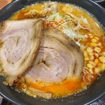 ふじの - 野菜味噌らーめんニンニクラー油