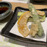 Kuzushi Kappou Tempura Takenoan Higashiginza Ten - 野菜がおいしい！