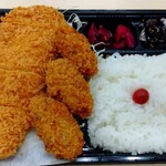 Isen Honten Nihonbashi Takashimaya Ten - ロースかつ弁当 918円、カキフライ3個 432円 ♪