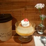 cafe&green RonRon - カフェラテ、プリン