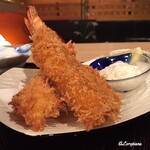 Japanese cuisine Kaiju So - 特大海老フライ