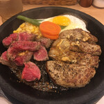 Pepper Lunch Nankai Nanba Ten - わくわくコンボW1499円ご飯大盛