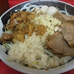 和え麺 餓鬼 - 和え麺 餓鬼盛(チャーシュー2倍 チェダーチーズ あぶら爆弾 うずら)