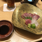 Japanese cuisine Toraji - お刺身3種盛り