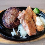 Steak no Don Sakai Shichi Do Ten - 令和2年12月日替わりメニュー
                        ハンバーグ(130g)＋チキン(ハーフ)＋エビフライ 812円