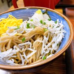 Kawabe - 天丼1200円＆ミニしらすおろしそば300円（ランチ限定）