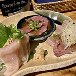 Sapporo Niku Sakaba VOLTA - 肉刺し3種盛り