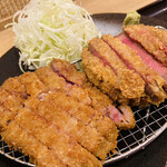 Gyukatsu Kyoto Katsugyu Kobe Sankyo Sentapuraza Ten - 牛リブロースと牛タンカツ