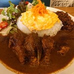 Spice & Cafe NICO - ホロチキ&キーマコンボ、ご飯大盛