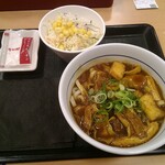 なか卯 - 新カレーうどんとサラダ