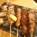 Honkaku Sumibi Yakitori Teppi Hirama Ten - 焼き鳥盛り合わせ